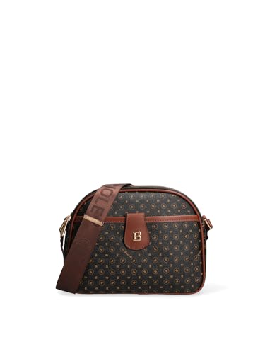 Briciole Umhängetasche für Damen aus Polyurethan 27 x 20 x 9 cm Schwarz und Braun von Briciole