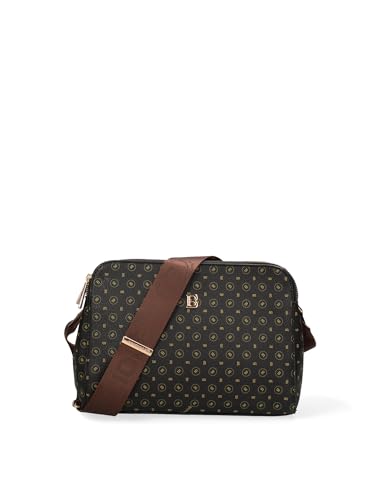 Briciole Umhängetasche für Damen aus Polyurethan 29 x 19 x 11 cm Schwarz und Braun von Briciole
