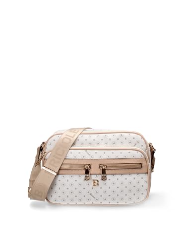 Briciole Umhängetasche für Damen aus Polyurethan 30 x 24 x 10 cm, Weiß und Beige, Einheitsgröße von Briciole