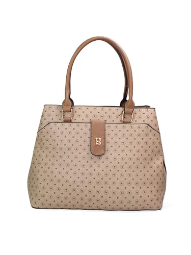 Briciole Umhängetasche für Damen aus Polyurethan 39 x 27 x 15 cm Beige von Briciole
