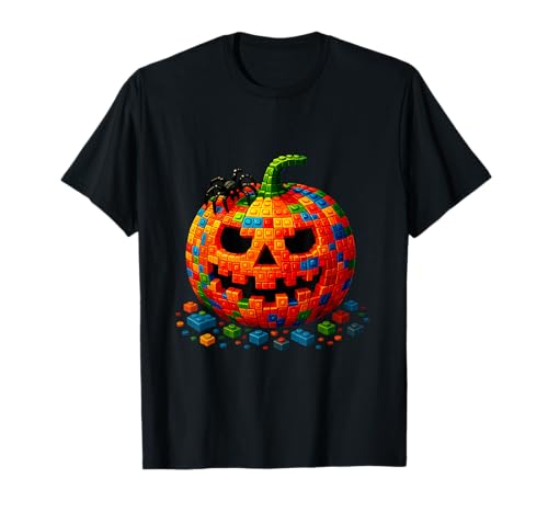 Halloween Master Builder Kürbis Kinder Bausteine Steine T-Shirt Halloween Master Builder Kürbis Kinder Bausteine Steine T-Shirt von Brick or Trick Treat Bricks Build Spooky Gifts