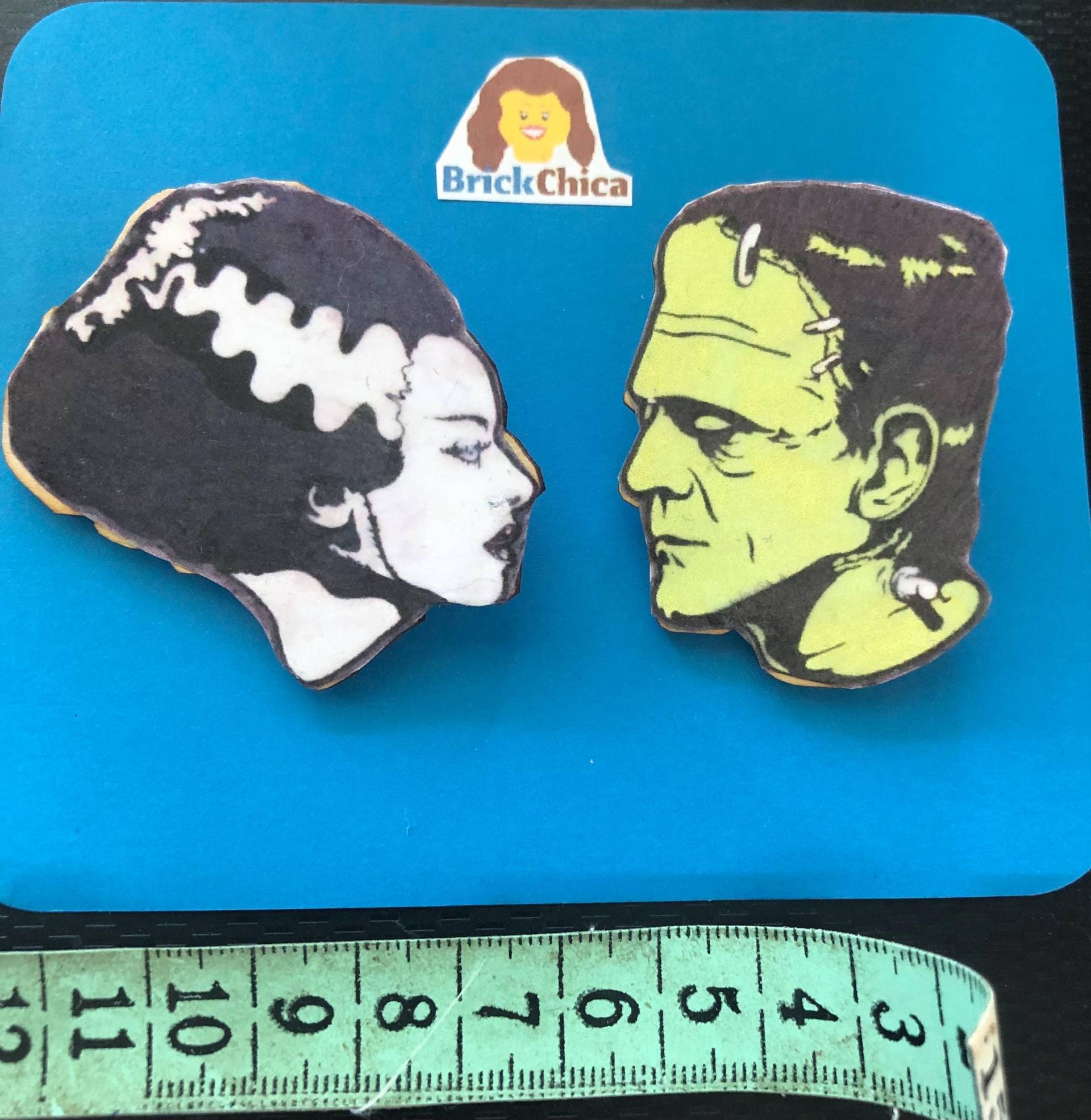 Frankenstein & Bride Ohrringe/ Broschen Frankenstein & Bride Ohrringe/ Broschen von BrickChica