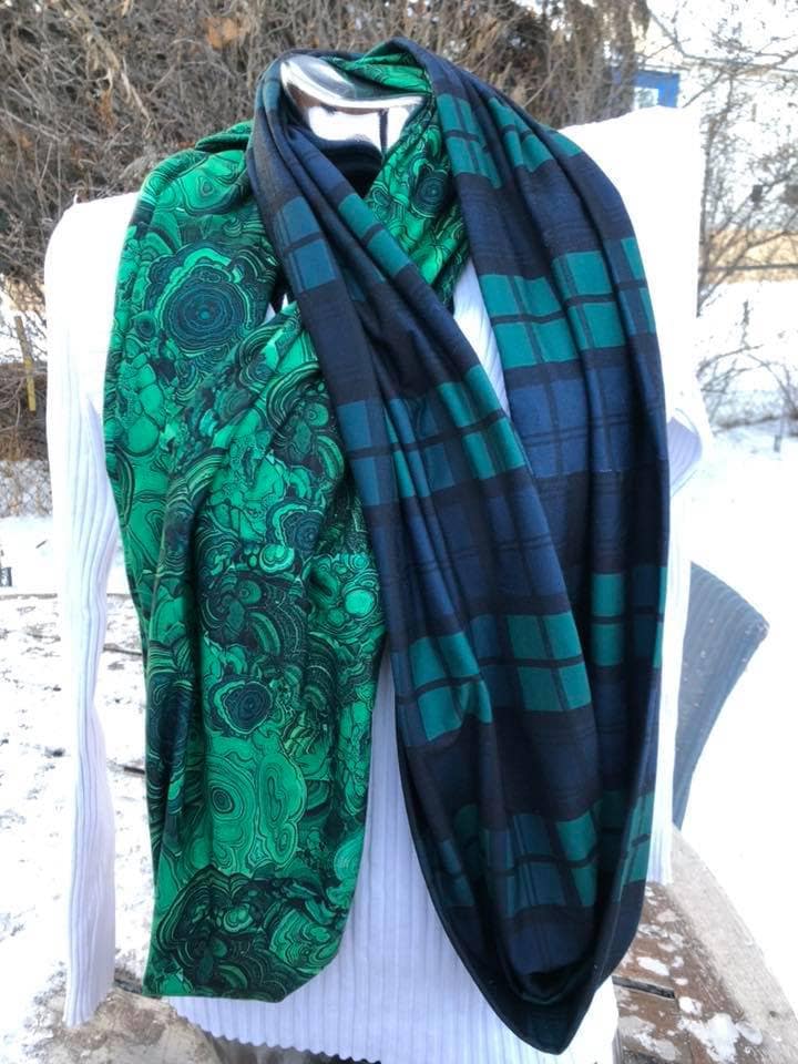 Endlosschal Aus Malachit Oder Blackwatch Endlosschal Aus Malachit Oder Blackwatch von BrickLaneSewingCo