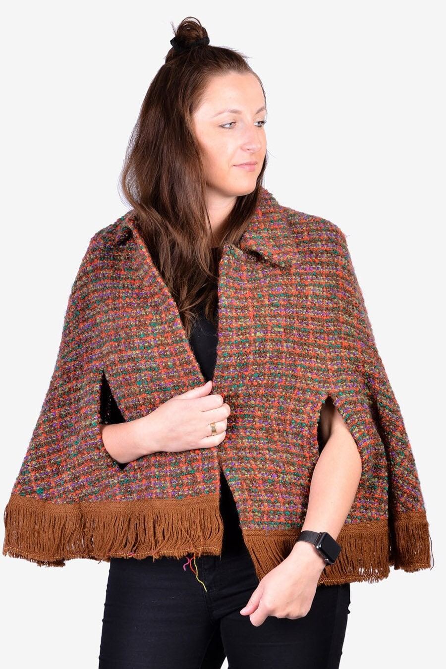 Vintage Handgewebter Tweed Cape Schal - Www.brickvintage.com Vintage Handgewebter Tweed Cape Schal - Www.brickvintage.com von BrickVintage