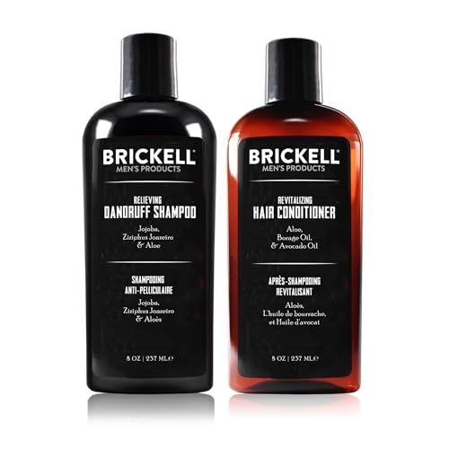 Brickell Haarpflegeroutine für Herren, Haarpflege-Routine, Schuppen-Shampoo und Conditioner-Set für Männer, natürlich und biologisch, parfümiert von Brickell Men's Products