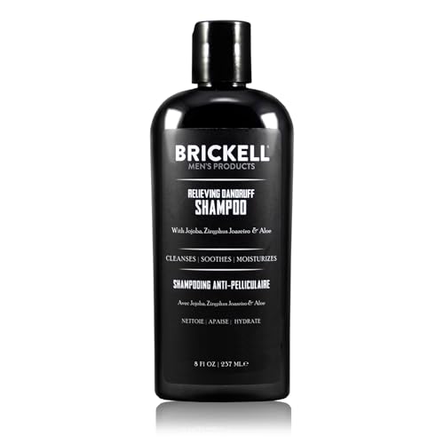 Brickell Herren-Schuppen-Shampoo für Männer, natürlich und biologisch, beruhigt und beseitigt Schuppen mit Ziziphus Joazeiro, Aloe und Jojobaöl (237 ml) von Brickell Men's Products