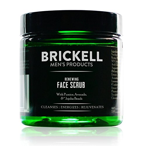 Brickell Men‘s Renewing Face Scrub - Natürliches und organisches Gesichtspeeling für Männer - Porentiefe Gesichtsreinigung mit Jojoba Perlen, Kaffee-Extrakt und Bimsstein - 118 ml - Parfümiert von Brickell Men's Products