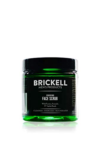 Brickell Men‘s Renewing Face Scrub - Natürliches und organisches Gesichtspeeling für Männer - Porentiefe Gesichtsreinigung mit Jojoba Perlen, Kaffee-Extrakt und Bimsstein - 118 ml - Parfümiert von Brickell Men's Products