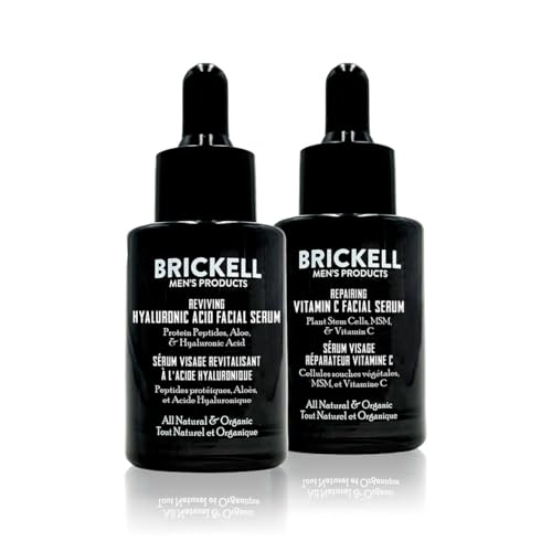 Brickell Men's Products Tages- und Nacht-Gesichtsserum-Routine für Männer, biologische und natürliche Anti-Aging-Gesichtsseren, parfümfrei von Brickell Men's Products