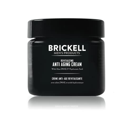 Brickell Men's Gesichtscreme Männer - Revitalisierende Anti Aging Creme für Männer - Natürliche & organische Anti Falten Creme - Mit Aloe, DMAE & Hyaluronsäure - 59 ml - Unparfümierte Nachtcreme von Brickell Men's Products