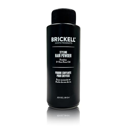 Brickell Men's Styling-Haarpuder für Männer, Schafft Volumen, Natürlich und Organisch, Nicht Fettendes Texturierungspulver, 18 g, Parfümfrei von Brickell Men's Products