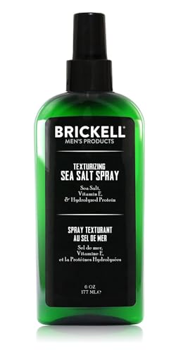 Brickell Men's Texturizing Sea Salt Spray - Natürlich & organisch - Alkoholfrei - Männer Texturspray für mehr Volumen und den ultimativen Surfer und Beachlook - Salzspray für Haare, 177mL von Brickell Men's Products