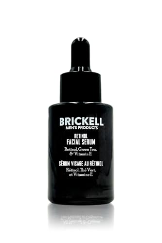 Brickell Retinol-Hautpflegeserum für Männer zur Straffung von Gesichtslinien und Augenfalten, tief feuchtigkeitsspendendes Gesichtspflegeserum gegen Hautalterung, parfümfrei, 30 ml von Brickell Men's Products