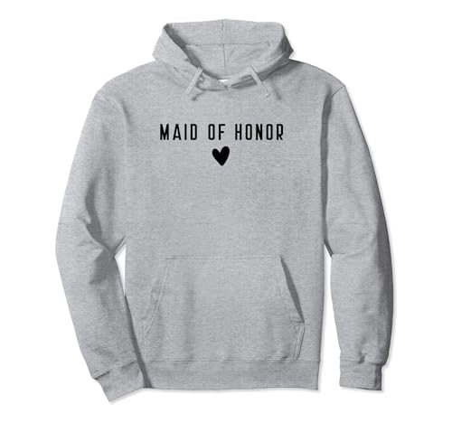 Bridal Party Apparel by Jess - Maid of Honor Hoodie - Grau - S - Hochzeit - Frauen - Unisex - Langarm - Pullover - Kapuze - Baumwolle - Gerade - Regular - EU 36 Bridal Party Apparel by Jess - Maid of Honor Hoodie - Grau - S - Hochzeit - Frauen - Unisex - Langarm - Pullover - Kapuze - Baumwolle - Gerade - Regular - EU 36 von Bridal Party Apparel by Jess