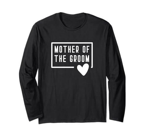 Mutter des Bräutigams, Herz, Mama, Hochzeit, Bachelorette-Party Langarmshirt von Bridal Party Apparel by Jess