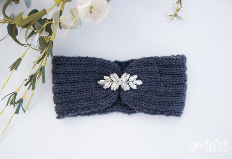 Wintermütze - Gestricktes Winter-Stirnband Mit Bling Verzierte Strickmütze Weihnachtsgeschenk Für Frauen, Teenager, Mädchen Herbst-Winter-Mode von BridalBeltsandSashes