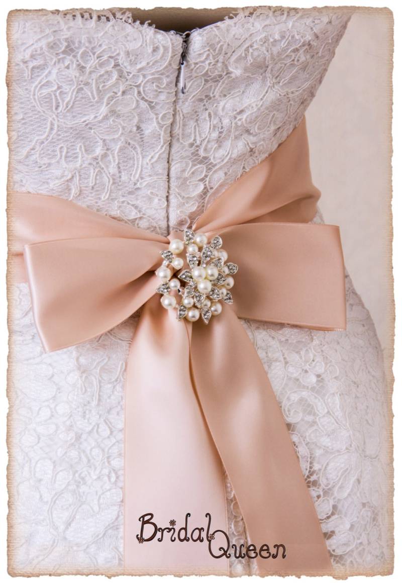 Kristall Und Perle Brosche Für Brautschärpe, Braut Schärpe Brosche, Hochzeitsbrosche, Pin von BridalQueen