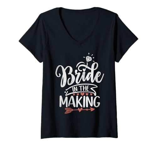Damen Die Braut im Werden Die Braut T-Shirt mit V-Ausschnitt von Bride Gifts
