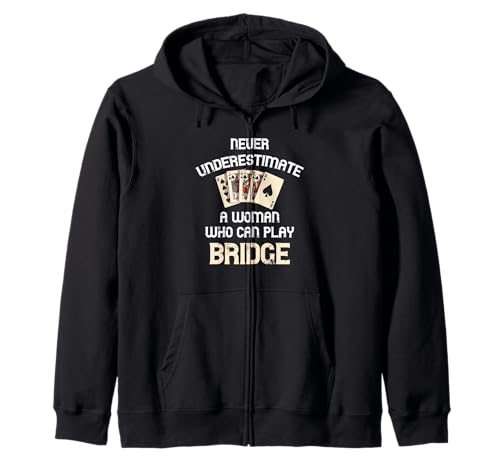 Bridge Player Never Underestimate A Woman Bridge Kartenspiel Kapuzenjacke Bridge Player Never Underestimate A Woman Bridge Kartenspiel Kapuzenjacke von Bridge Bidding Trick Bridging Game Cards