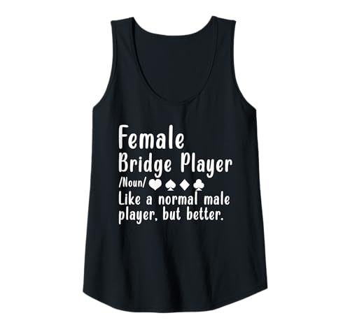 Damen Female Bridge Player Card Game Definition Tank Top von Bridge Kartenspiel Designs Spieler Idee