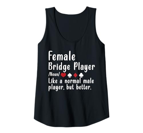 Damen Female Bridge Player Card Game Definition Tank Top von Bridge Kartenspiel Designs Spieler Idee