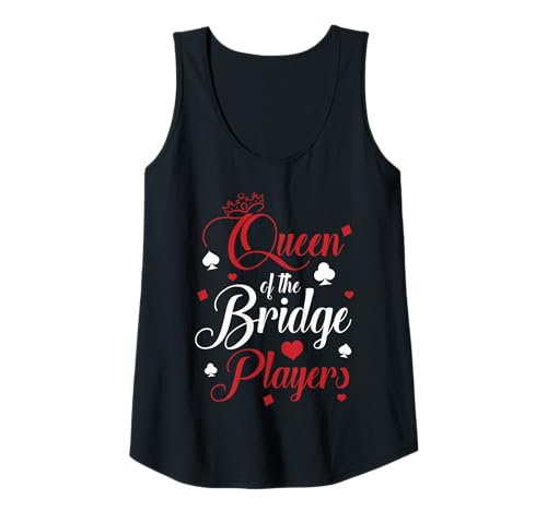 Damen Queen Of The Bridge Player Card Game Tank Top von Bridge Kartenspiel Designs Spieler Idee