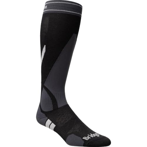 Bridgedale Ski Lightweight Merino Endurance Sock - Men's, Black/Grey, L von Bridgedale