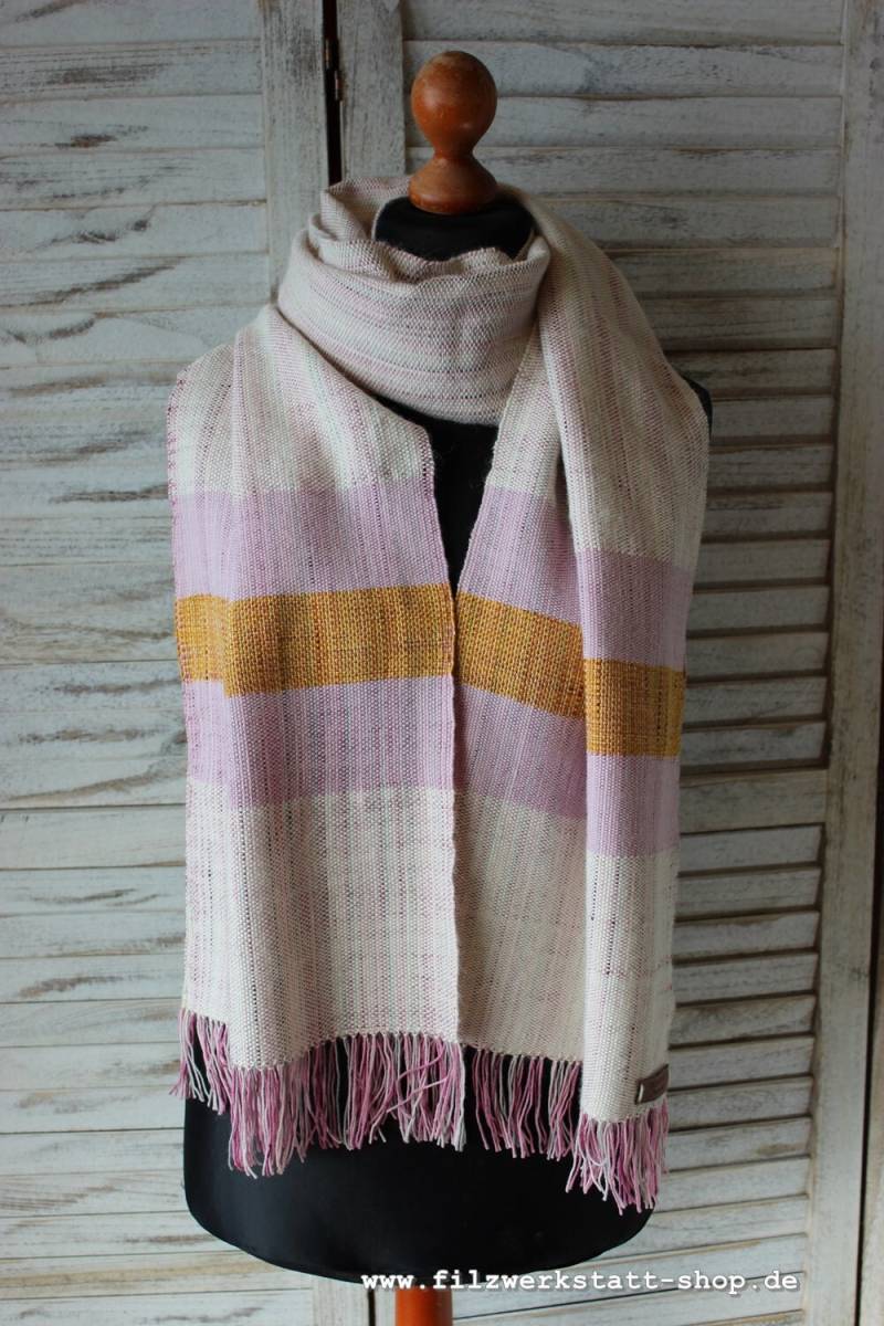 Handgewebter Schal Aus Edlen Garnen Unikat von BridgetsWelt