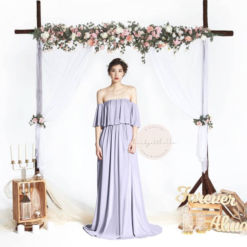 Bb Acadia in Mauve Dusty Purple 2-Wege-Weg Aus Der Schulter Bodenlangen Cabrio Boho Brautjungfer Maxi Kleid Hochzeit Abendkleid Bb Acadia in Mauve Dusty Purple 2-Wege-Weg Aus Der Schulter Bodenlangen Cabrio Boho Brautjungfer Maxi Kleid Hochzeit Abendkleid von Bridgettbe11e