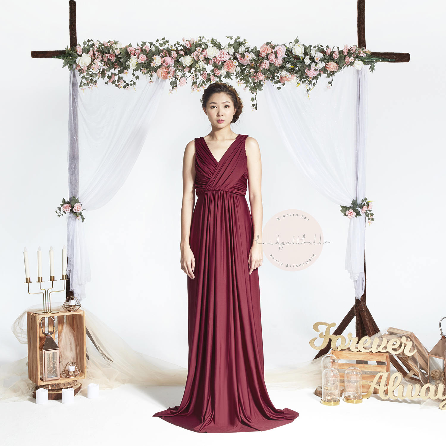 Bb Blair in Weinrot V-Ausschnitt Drapieren Bodenlange Boho Brautjungfer Maxikleid Hochzeit Abendkleid Bb Blair in Weinrot V-Ausschnitt Drapieren Bodenlange Boho Brautjungfer Maxikleid Hochzeit Abendkleid von Bridgettbe11e