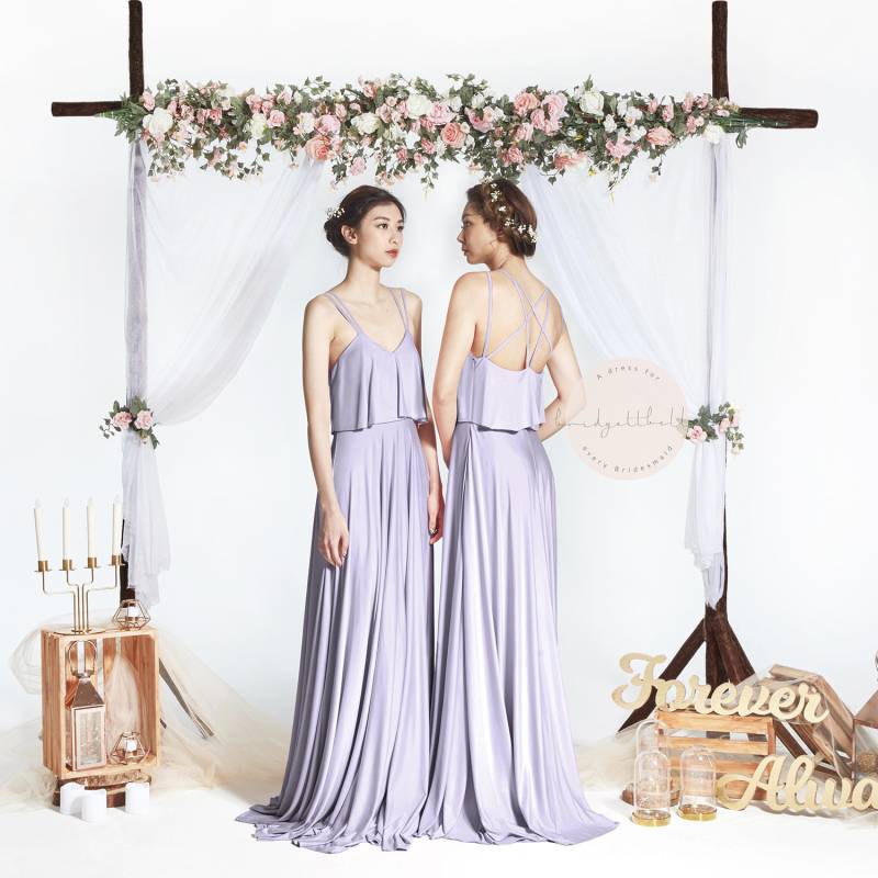 Bb Cadee in Mauve Dusty Purple Strappy Bodenlange Cabrio Boho Brautjungfer Maxi Kleid Hochzeit Abendkleid Bb Cadee in Mauve Dusty Purple Strappy Bodenlange Cabrio Boho Brautjungfer Maxi Kleid Hochzeit Abendkleid von Bridgettbe11e