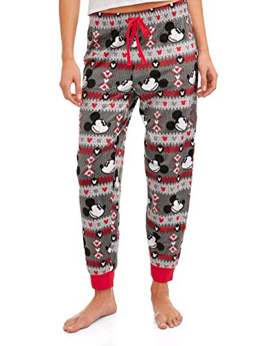 Briefly Stated Damen Mickey Mouse Jogginghose mit Bündchen, 3X, Grauer Flanell, 3X Mehr von Briefly Stated