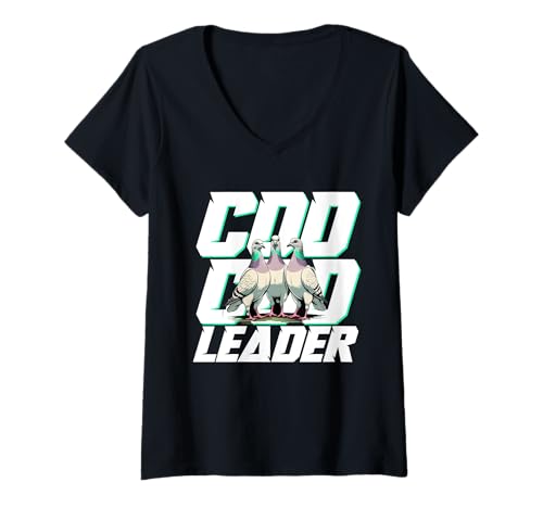 Damen Tauben Taubenzüchter Brieftauben Coo Crew Leader T-Shirt mit V-Ausschnitt Damen Tauben Taubenzüchter Brieftauben Coo Crew Leader T-Shirt mit V-Ausschnitt von Brieftaube Renntaube Taubenzucht