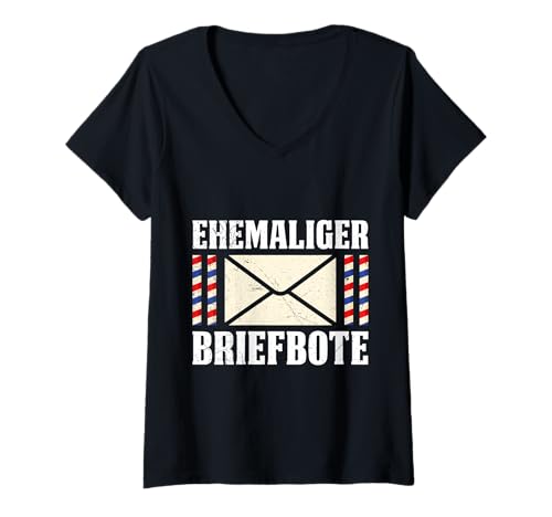 Damen Briefträger EHEMALIGER BRIEFBOTE Lustiges Postboten T-Shirt mit V-Ausschnitt Damen Briefträger EHEMALIGER BRIEFBOTE Lustiges Postboten T-Shirt mit V-Ausschnitt von Briefträger Shirt Postboten Outfit Ruhestand