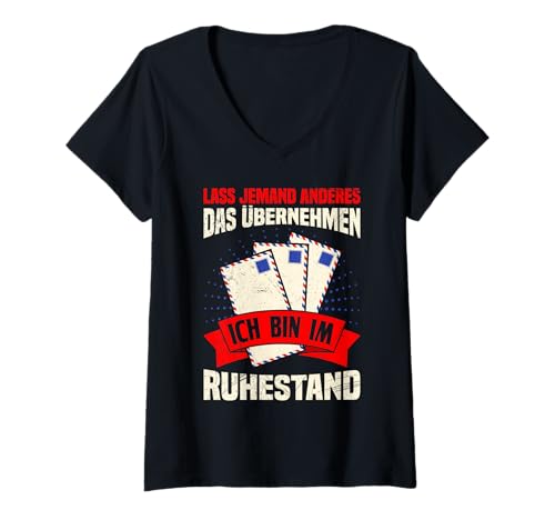 Damen Briefträger ICH Bin IM Ruhestand Lustiges Postboten T-Shirt mit V-Ausschnitt Damen Briefträger ICH Bin IM Ruhestand Lustiges Postboten T-Shirt mit V-Ausschnitt von Briefträger Shirt Postboten Outfit Ruhestand