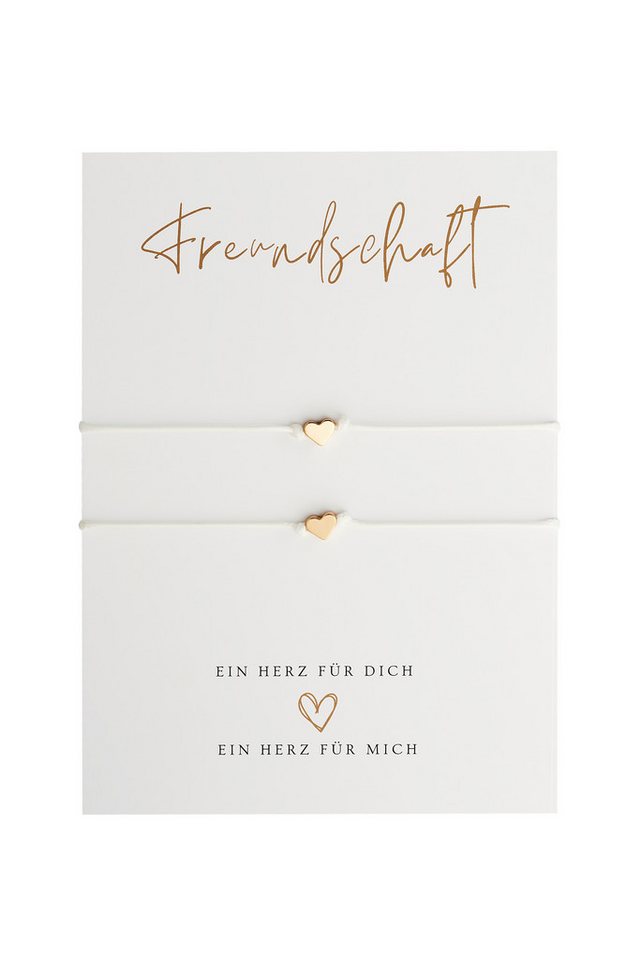 Briefzauber Armband Set Freundschafts-Armbänder (2 Stk), schlichte & minimal Makramee-Bänder von Briefzauber