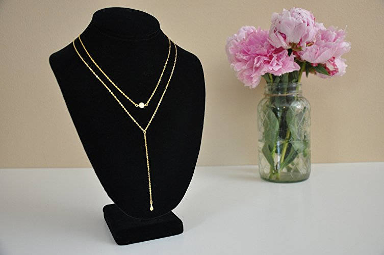 Layered Lariat Halskette Y Mit Dot Anhänger in Gold Und Silber Layered Lariat Halskette Y Mit Dot Anhänger in Gold Und Silber von BrielleDesignsOnEtsy