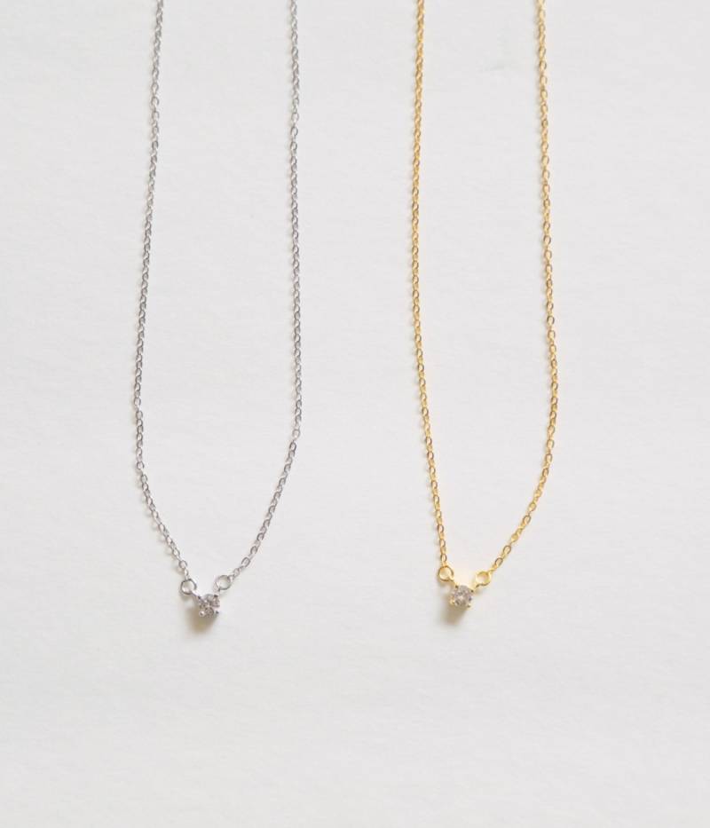 Schmuck/Diamant-Halskette Brautjungferngeschenk Ketten Geschenk Für Sie Cubic Zirkonia Kette Halskette von BrielleDesignsOnEtsy