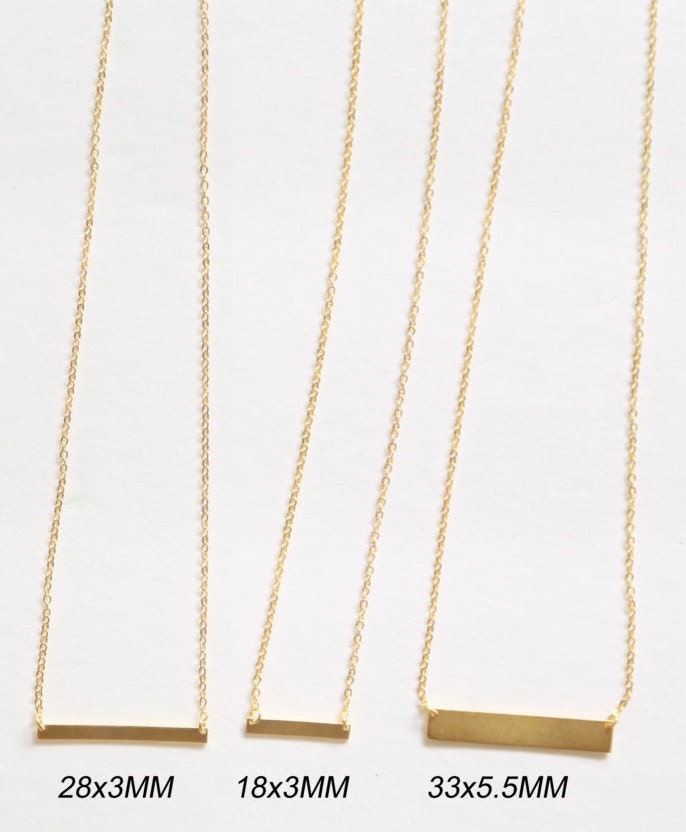 Skinny Bar Halskette/Schmuck Geschenk Für Ihr Einzigartiges Frau Halsketten Frauen Silber Rose Gold Mama von BrielleDesignsOnEtsy