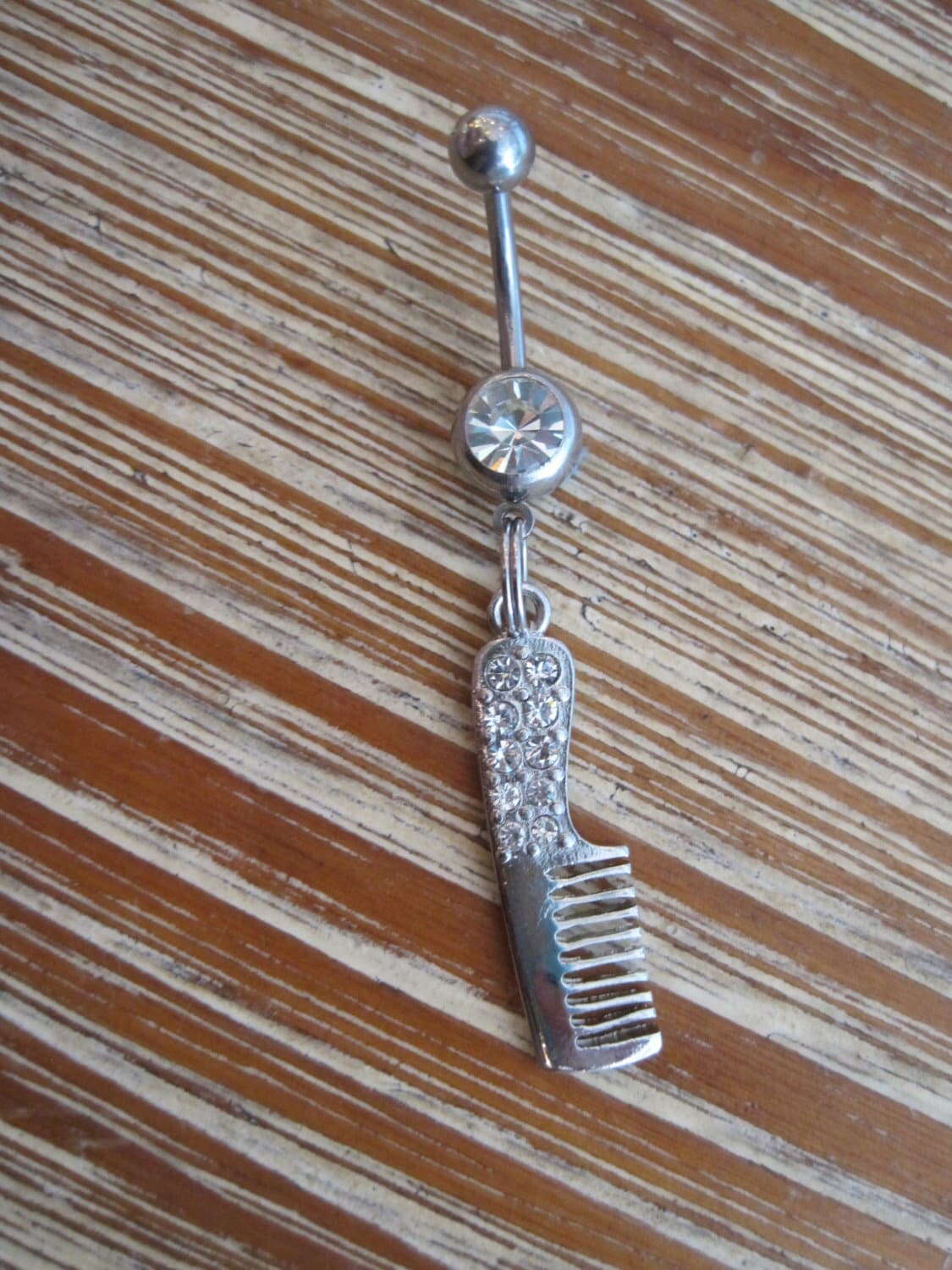 Bauchnabel Ring - Körper Schmuck Strass Kamm Mit Edelstein Friseur Bauch Bauchnabel Ring - Körper Schmuck Strass Kamm Mit Edelstein Friseur Bauch von BriellesJewels