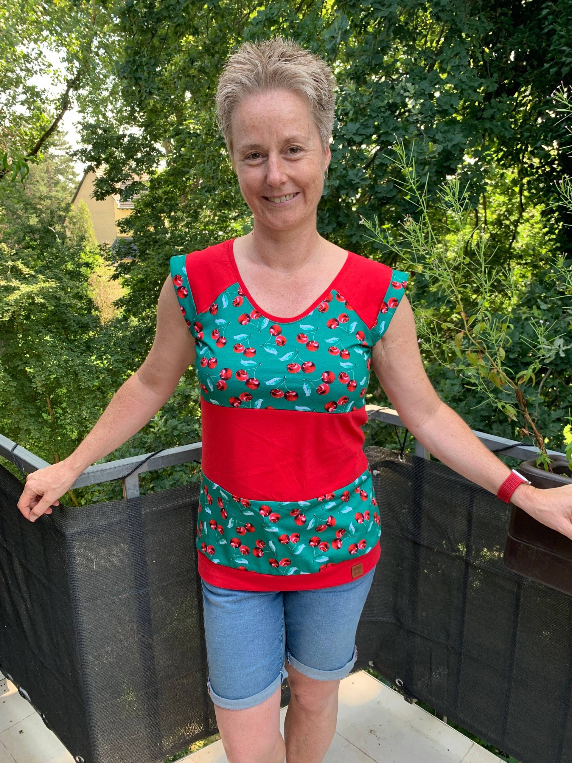 T-Shirt, Raglan, Baumwolle, Kirsche, Ärmellos, Sommershirt, Jersey von BrietschShop