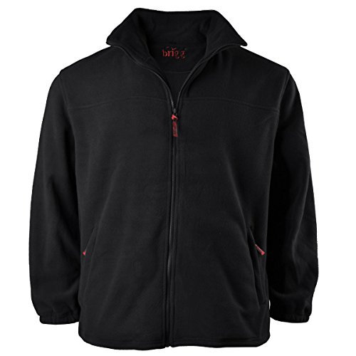 Brigg Fleecejacke Übergröße schwarz ohne Futter, Größe:4XL von Brigg