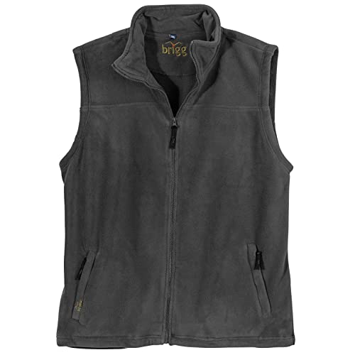 Brigg Übergrößen Fleece Weste anthrazit ohne Futter, Größe:5XL von Brigg