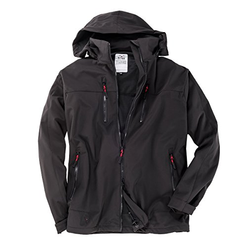 Brigg Übergrößen Stretch-Softshelljacke schwarz, Größe:12XL von Brigg