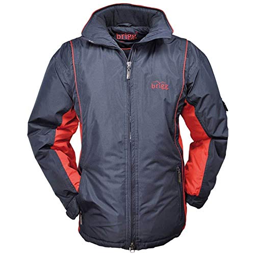 Brigg Wasserdichte Jacke in Übergrößen, dunkelblau-rot 14XL, Größe:3XL von Brigg