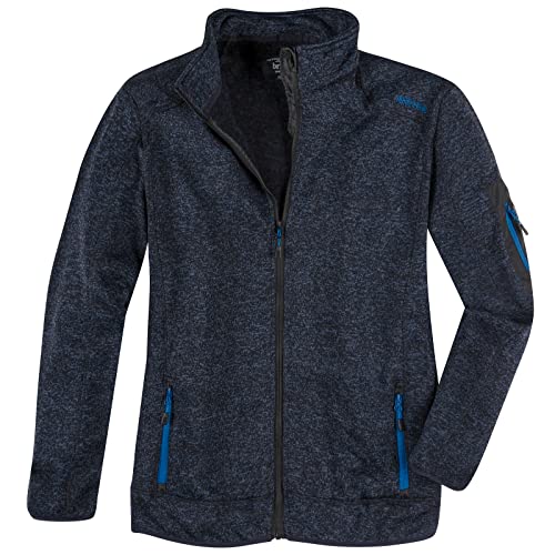 Brigg XXL Fleecejacke in Strickoptik navy melange, Größe:8XL von Brigg