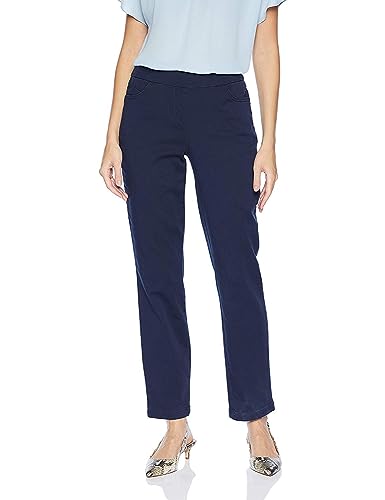 Briggs New York Damen Hose, kurvig, Baumwolle, Super Stretch, Marineblau, Größe 44 von Briggs New York