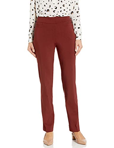 Briggs New York Damen Super Stretch Millennium Welt Pocket Pull On Career Pant Hose, Rust, 44 EU von Briggs New York