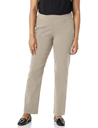 Briggs New York Damen Super Stretch Millennium Welt Pocket Pull On Career Pant Unterhose, Kopfsteinpflaster, 40 (Herstellergröße: 8) von Briggs New York