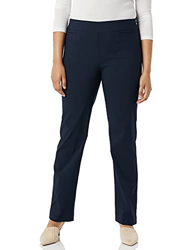 Briggs New York Damen Super Stretch Millennium Welt Pocket Pull On Career Pant Unterhose, Navy, 42 von Briggs New York